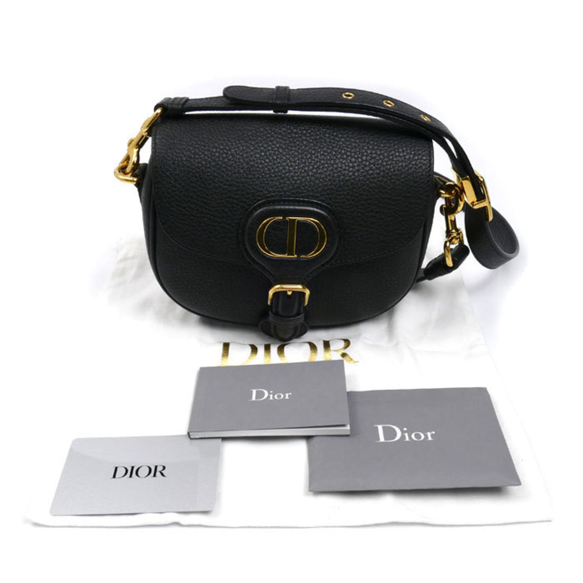 Christian Dior Black Leather Shoulder Bag (Pre-Owned)