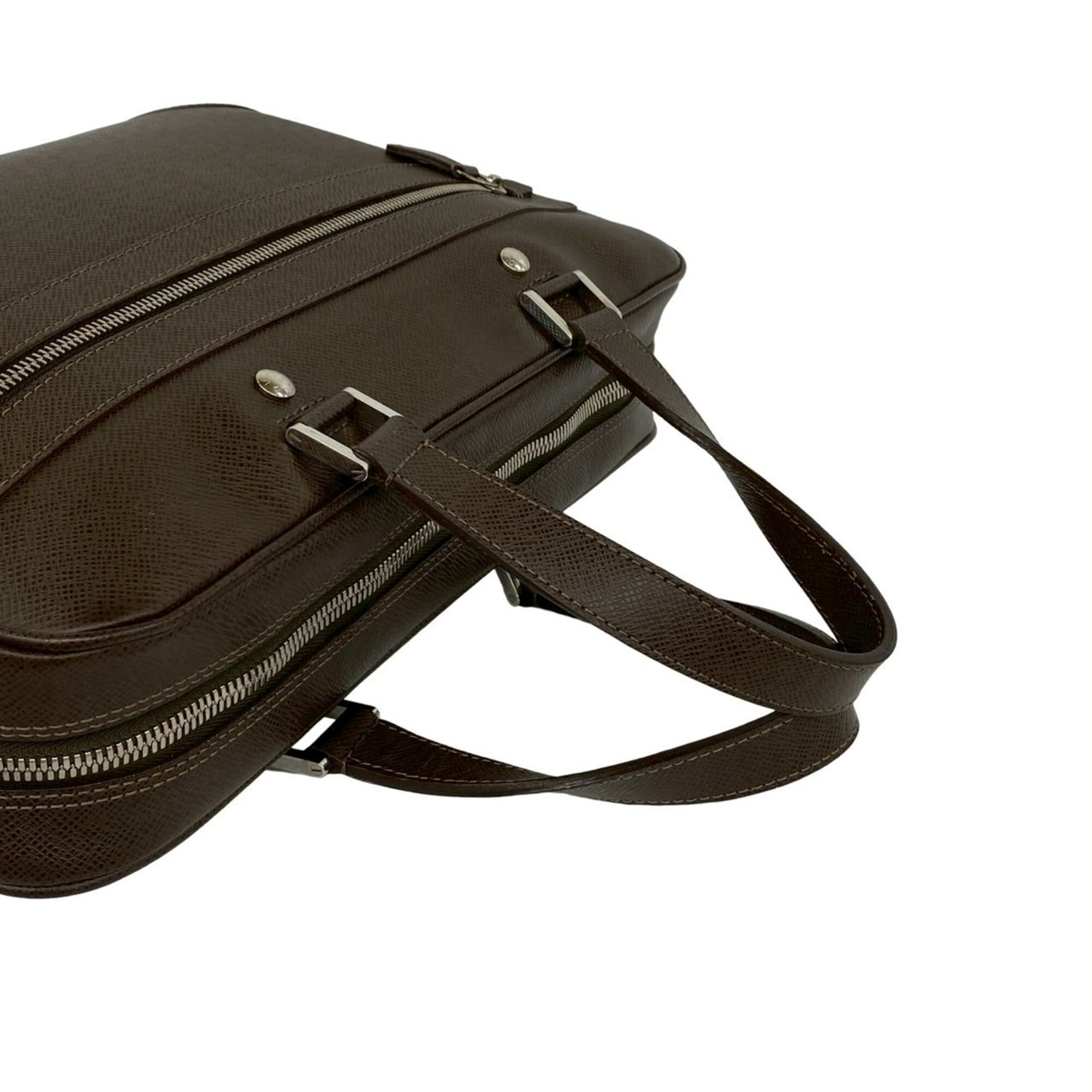 Louis Vuitton Brown Leather Briefcase Handbag (Pre-Owned)
