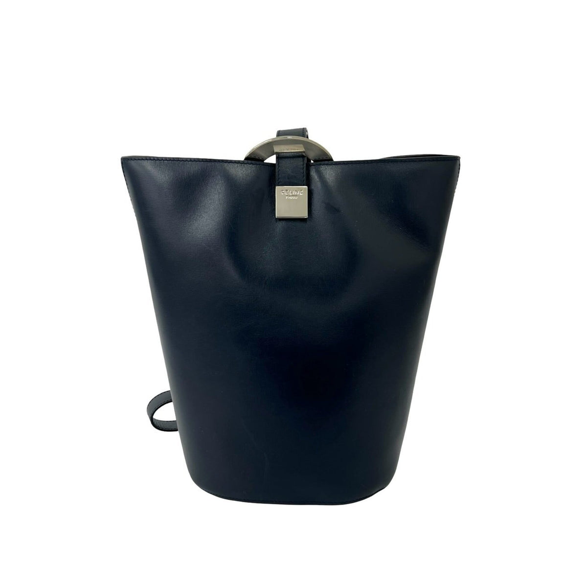 Celine Navy Leather Shoulder Bag Tote Bag (Pre-Owned)
