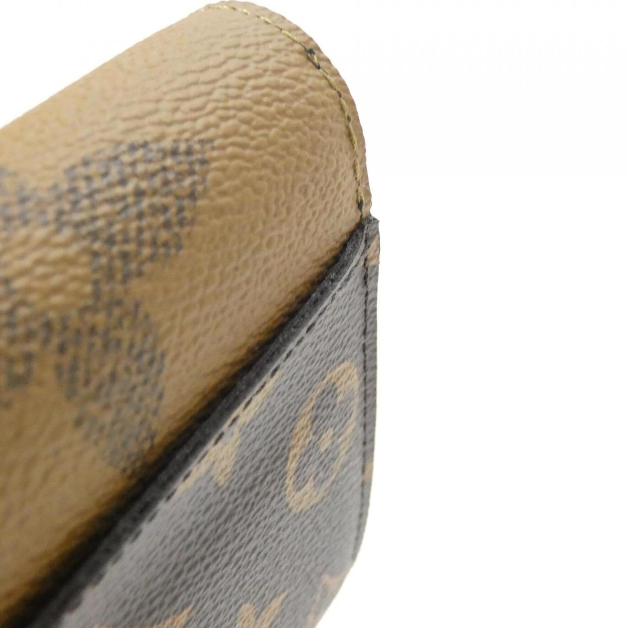 Louis Vuitton Marron Coated Canvas Long Wallet (Bi-Fold) (Pre-Owned)