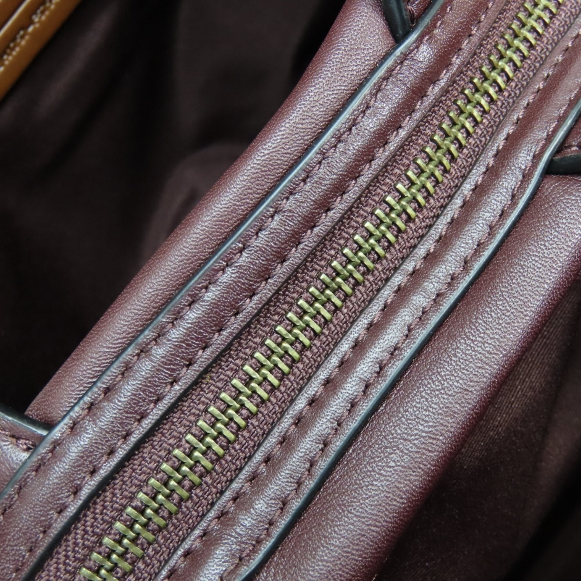 Coach Bordeaux Brown Canvas Tote Bag (Pre-Owned)