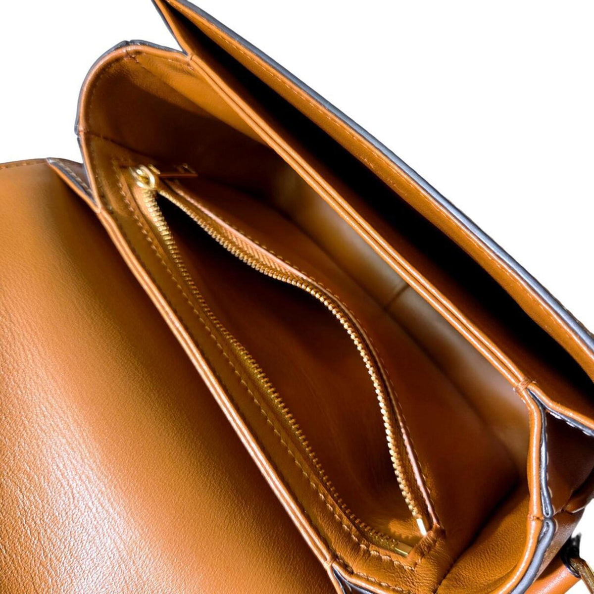Celine Brown Leather Crossbody Bag Shoulder Bag (Pre-Owned)