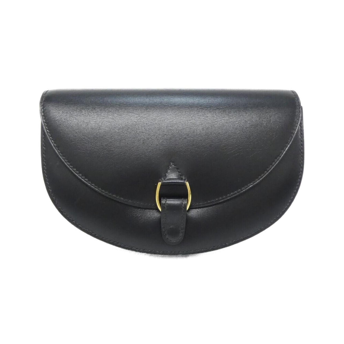 Hermes Black Box Calf Leather Fanny Pack (Pre-Owned)