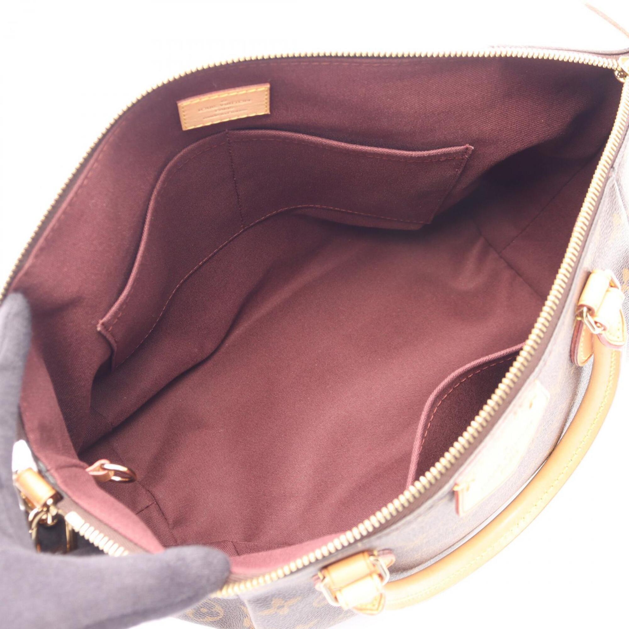 Louis Vuitton Brown Pvc Coated Canvas Leather Handbag (Pre-Owned)