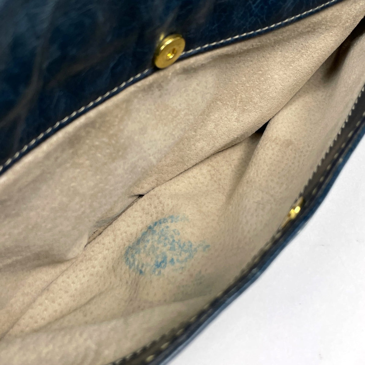 Prada Blue Leather Shoulder Bag (Pre-Owned)