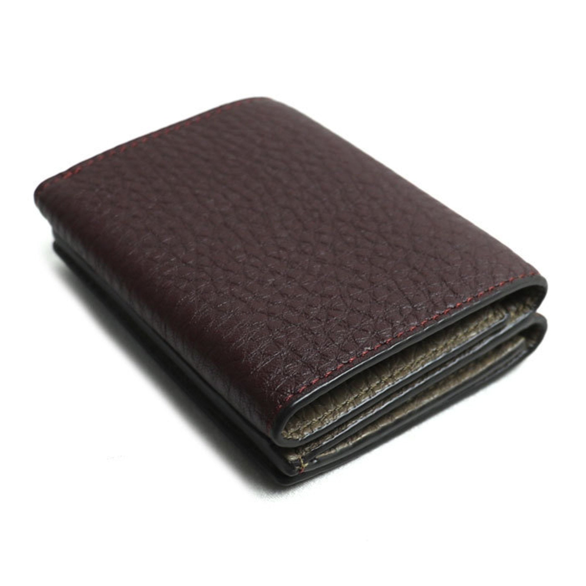 Fendi Bordeaux Leather Wallet (Tri-Fold) (Pre-Owned)
