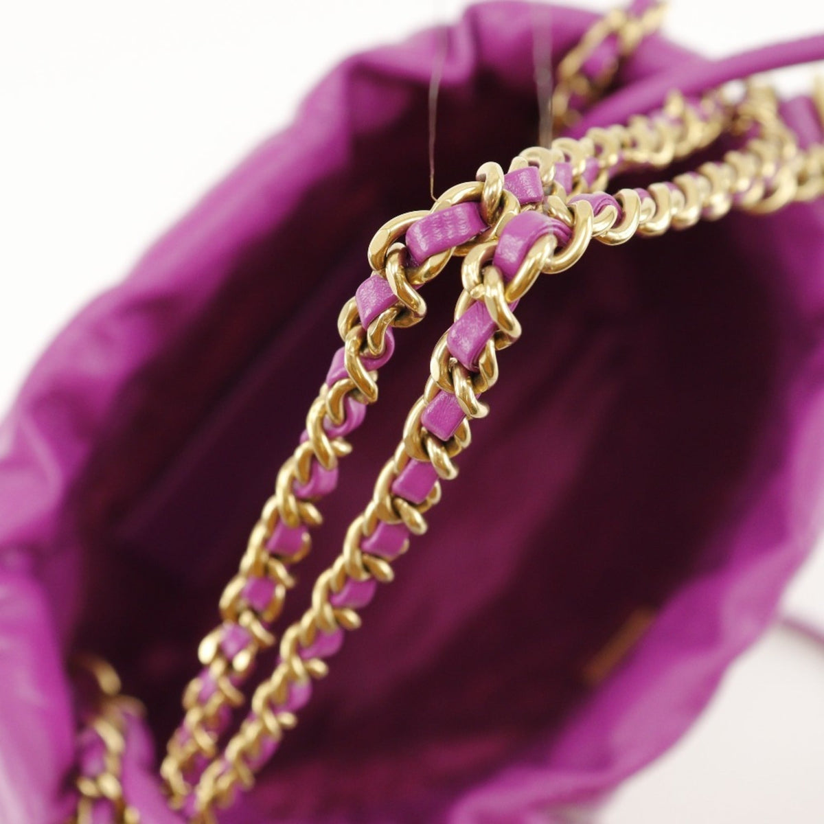 Chanel Purple Leather Handbag Shoulder Bag (Pre-Owned)