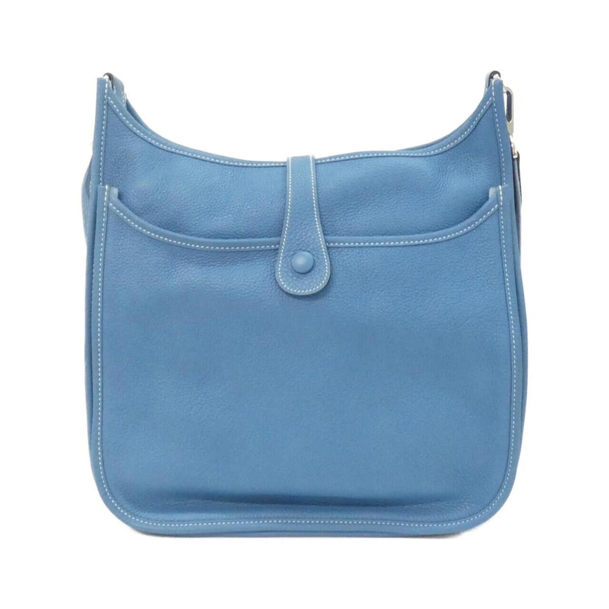 Hermes Blue Blue Jean Taurillon Clemence Leather Shoulder Bag (Pre-Owned)