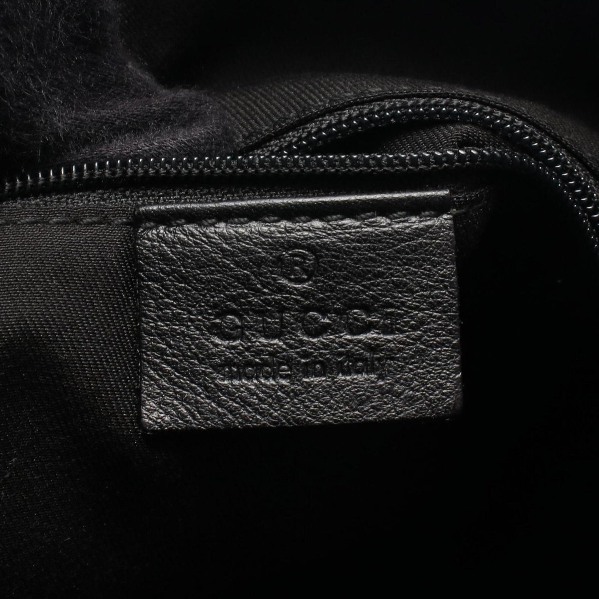 Gucci Black Canvas Leather Handbag Shoulder Bag (Pre-Owned)