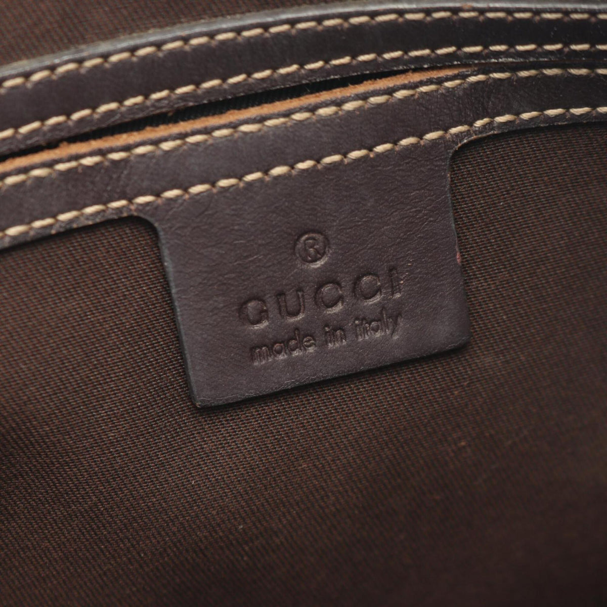 Gucci Beige Brown Pvc Leather Handbag Shoulder Bag (Pre-Owned)