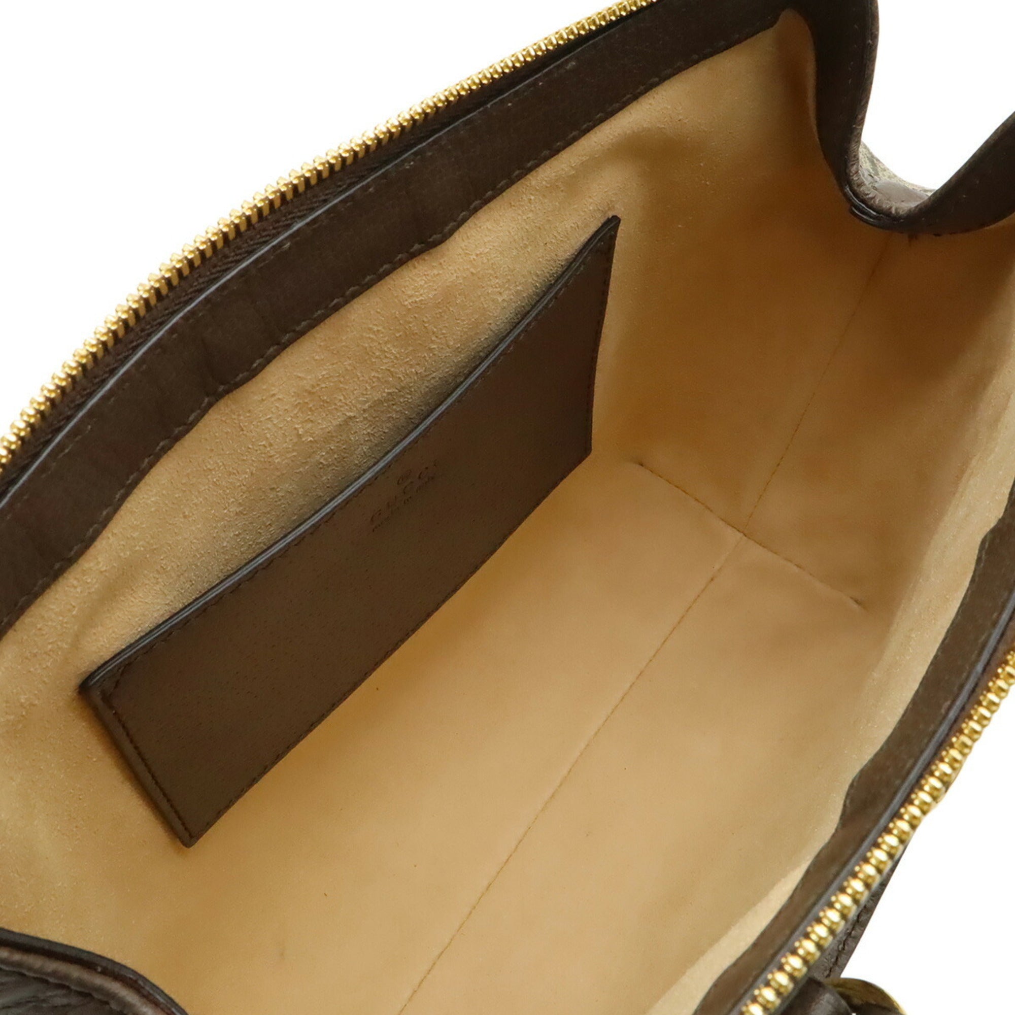 Gucci Ophidia Beige Green Red Color Gg Supreme Leather Handbag Shoulder Bag Tote Bag (Pre-Owned)