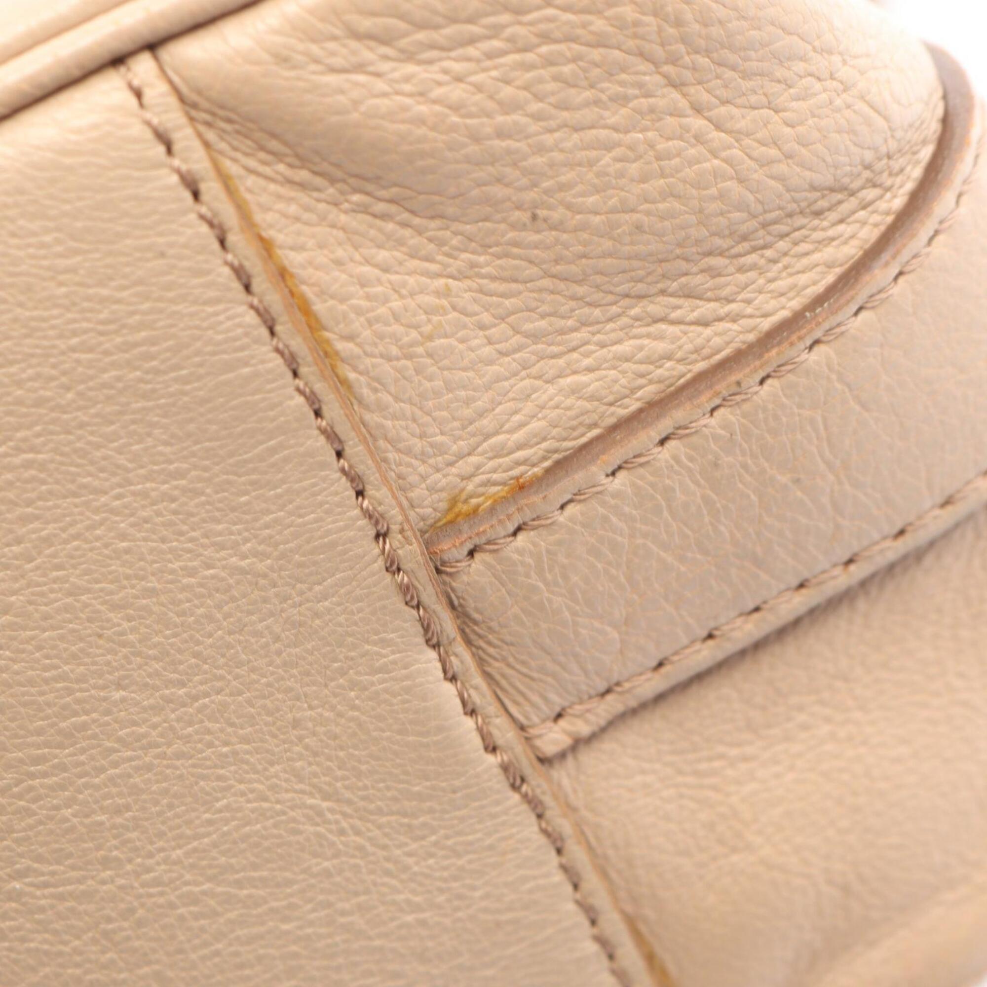 Celine Beige Leather Handbag Shoulder Bag (Pre-Owned)