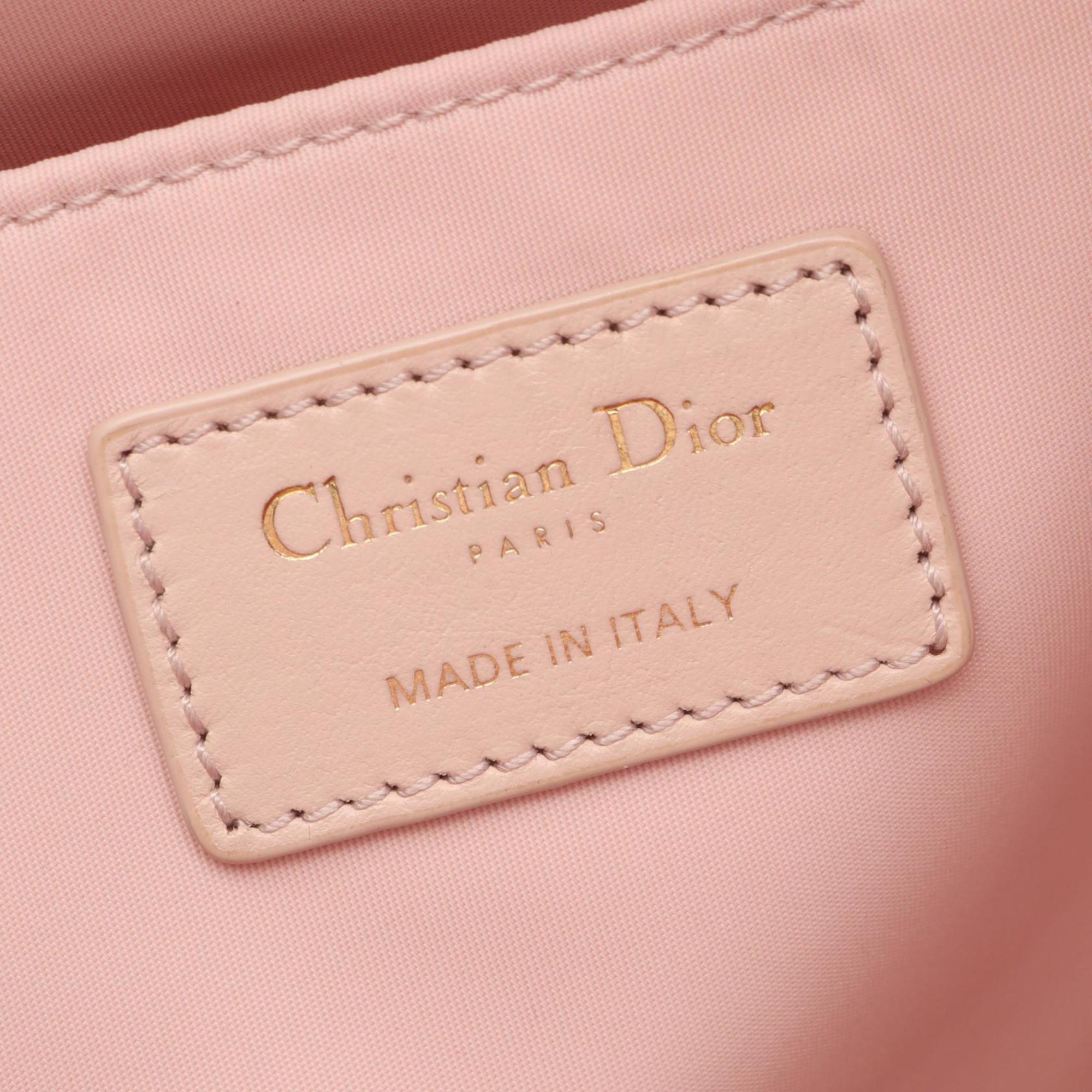 Christian Dior Pink Canvas Leather Backpack (Pre-Owned)