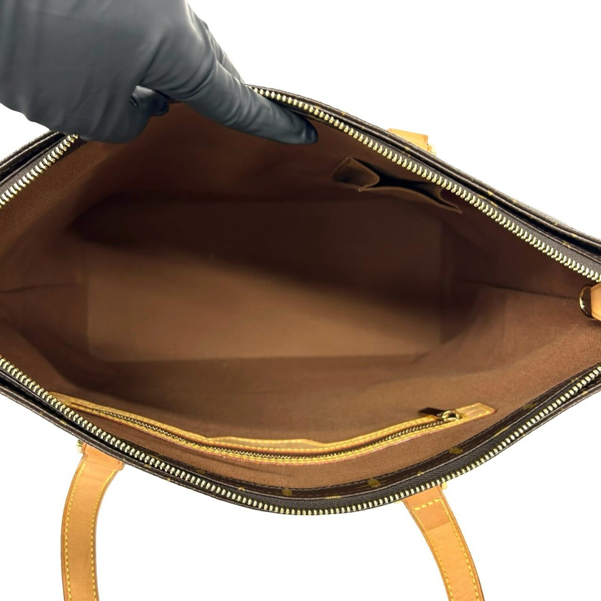 Louis Vuitton Brown Leather Pvc Shoulder Bag Tote Bag (Pre-Owned)