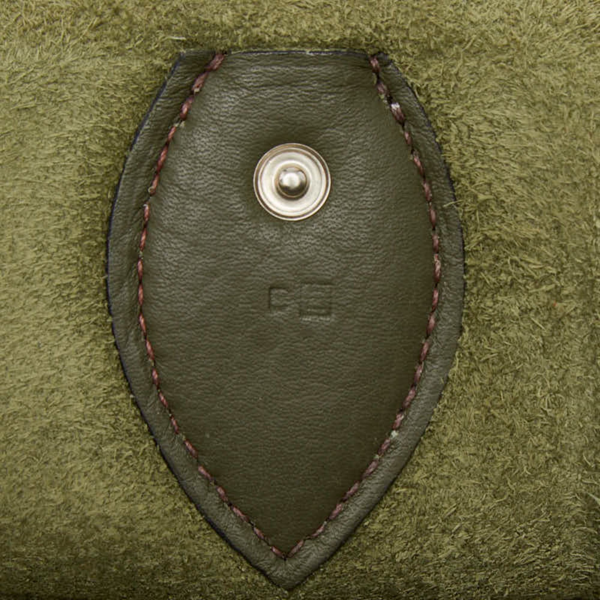 Hermes Green Taurillon Clemence Leather Pouch Shoulder Bag Tote Bag (Pre-Owned)