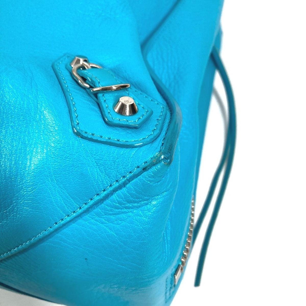 Louis Vuitton Blue Leather Shoulder Bag Tote Bag (Pre-Owned)