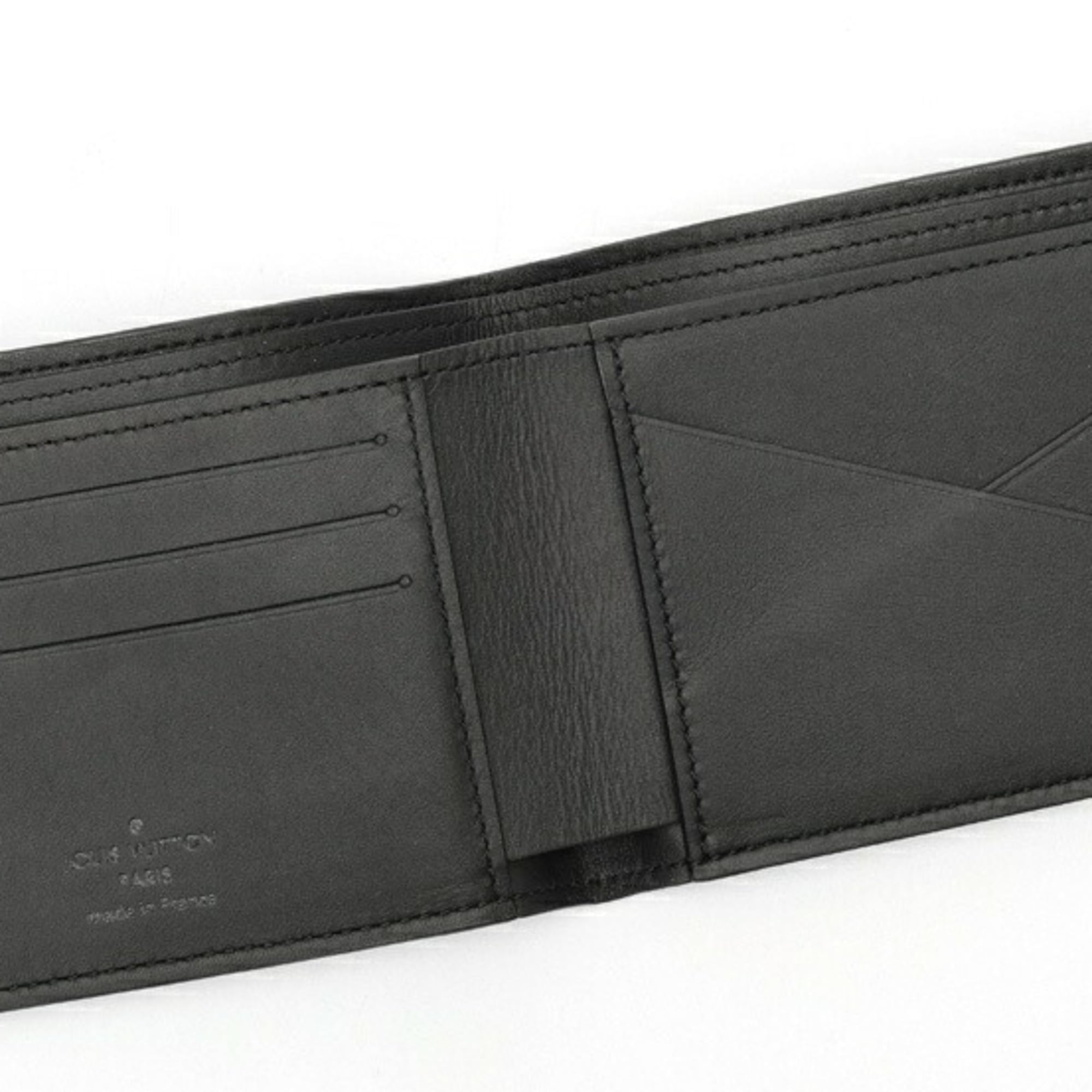 Louis Vuitton Black Monogram Monogram Shadow Leather Bill Wallet (Bi-Fold) (Pre-Owned)