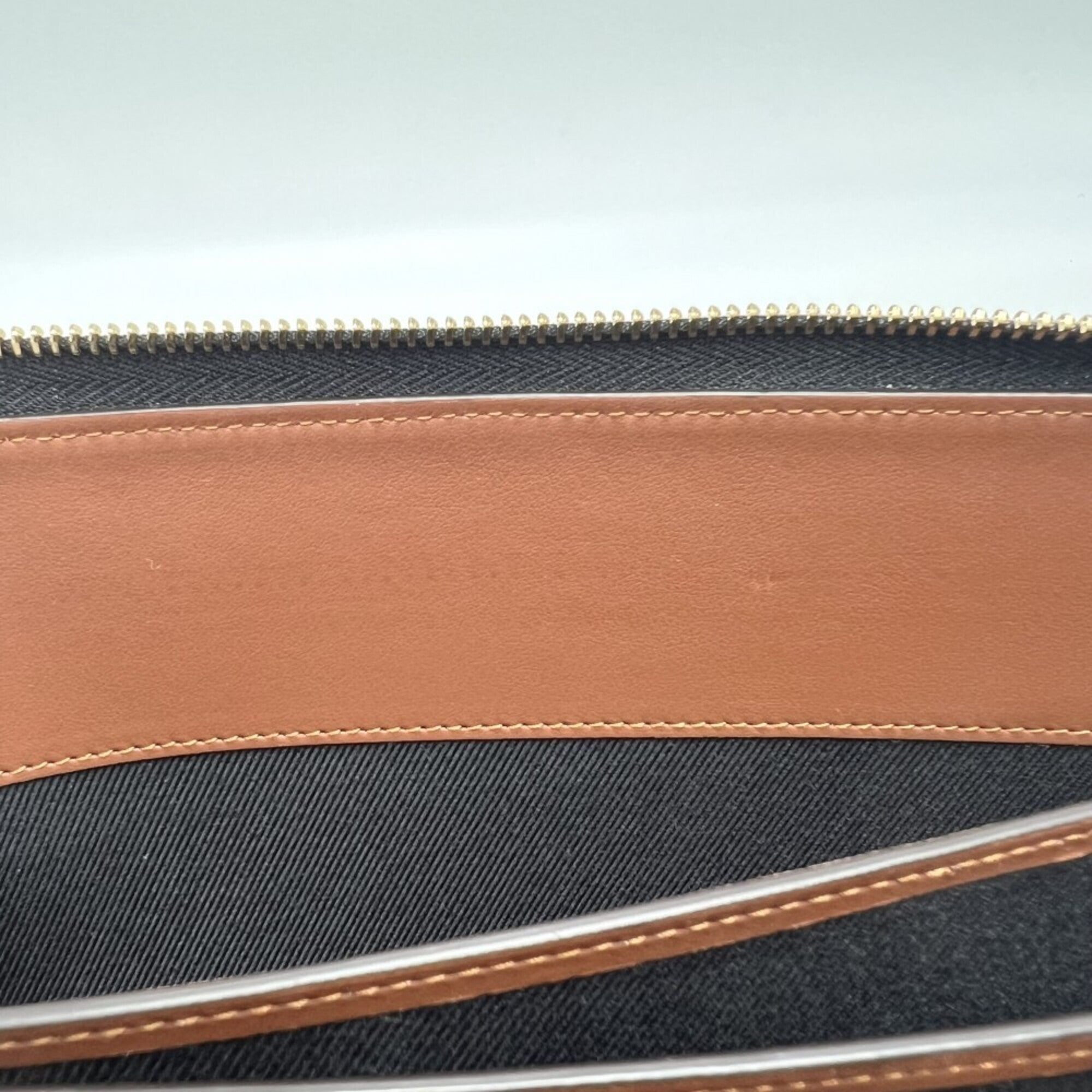 Burberry Beige Brown Coated Canvas Pvc Leather Clutch Bag (Pre-Owned)