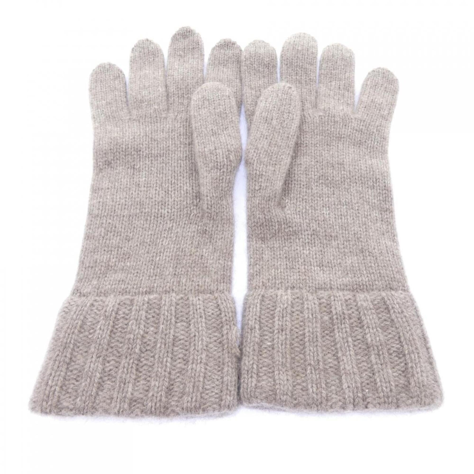 Hermes Beige Cashmere Warm Gloves (Pre-Owned)