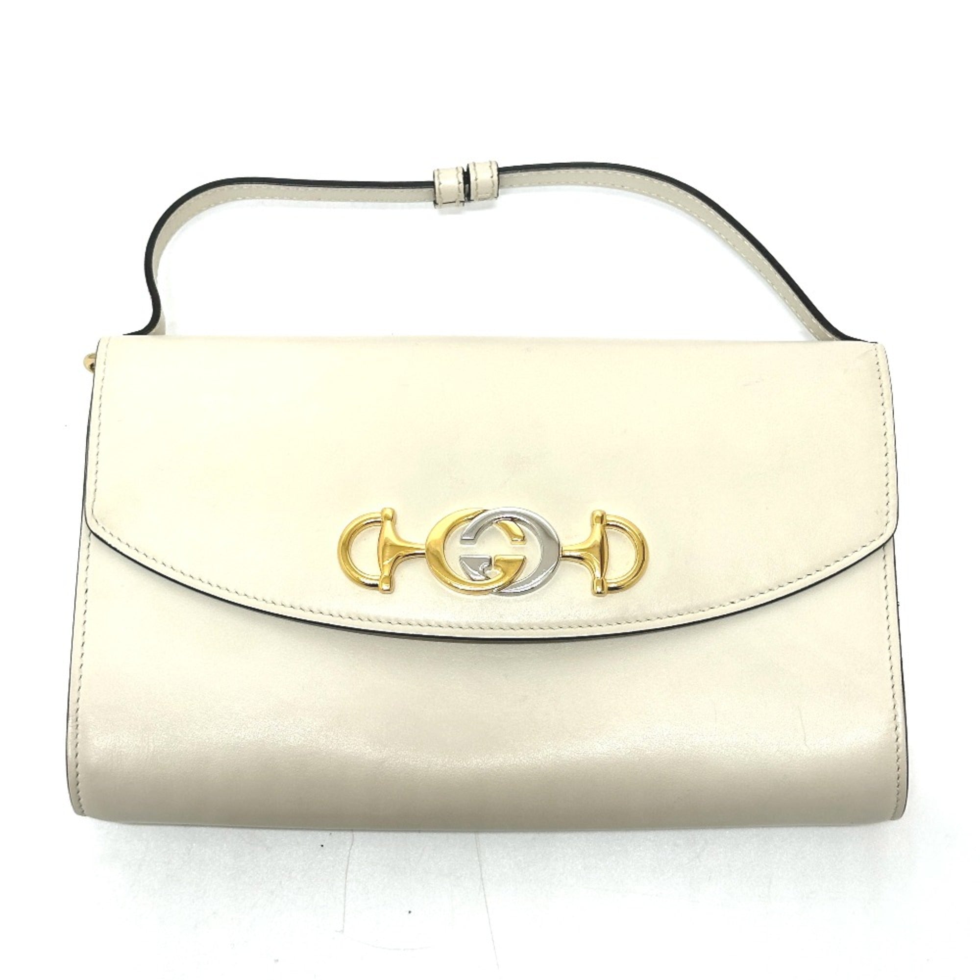 Gucci White Leather Shoulder Bag (Pre-Owned)