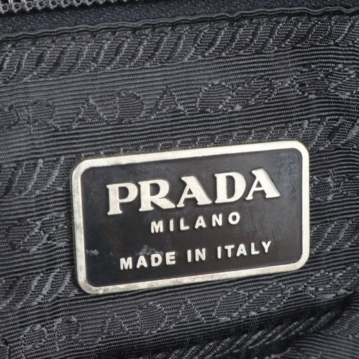 Prada Navy Leather Nylon Shoulder Bag Tote Bag (Pre-Owned)