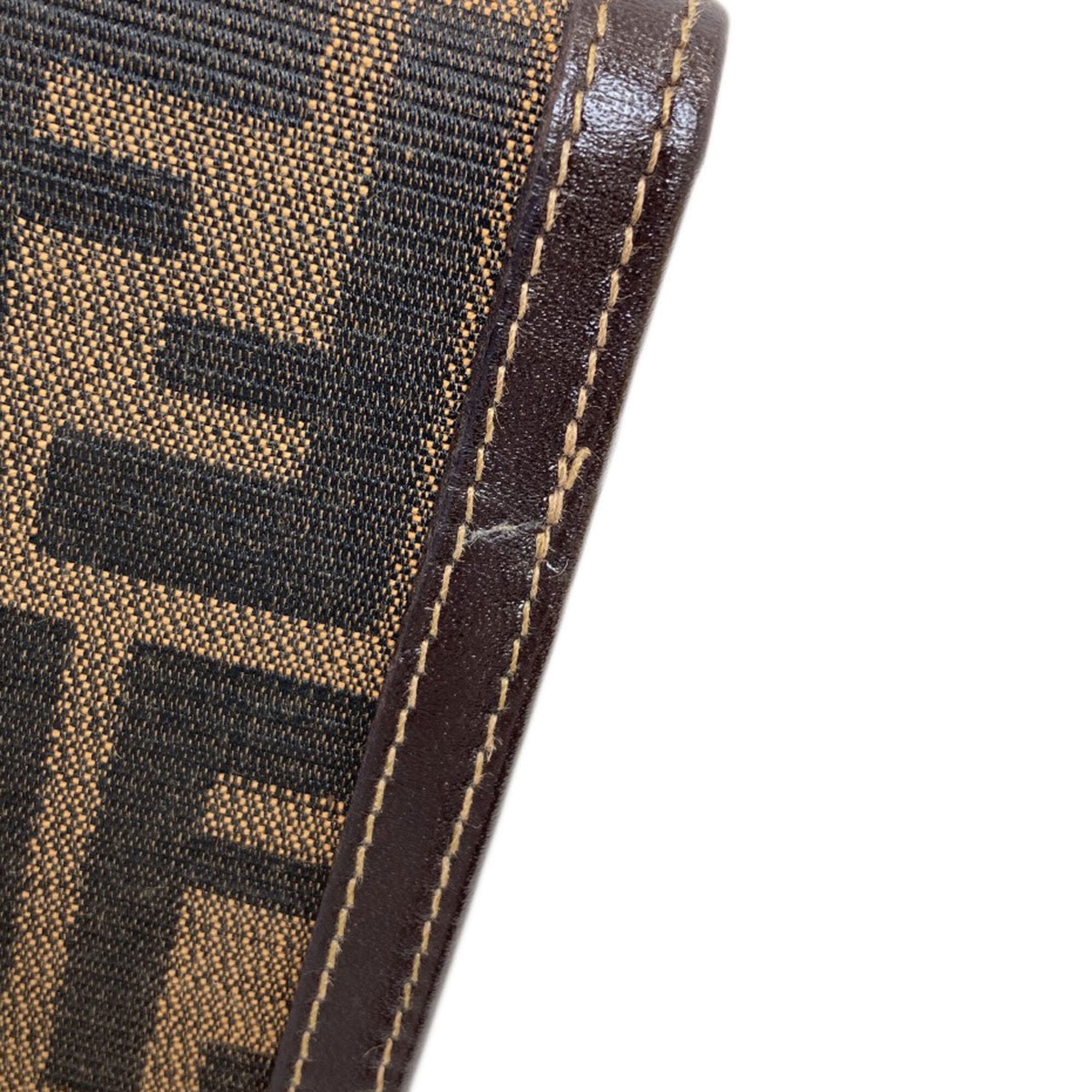 Fendi Brown Canvas Leather Wallet (Bi-Fold) (Pre-Owned)