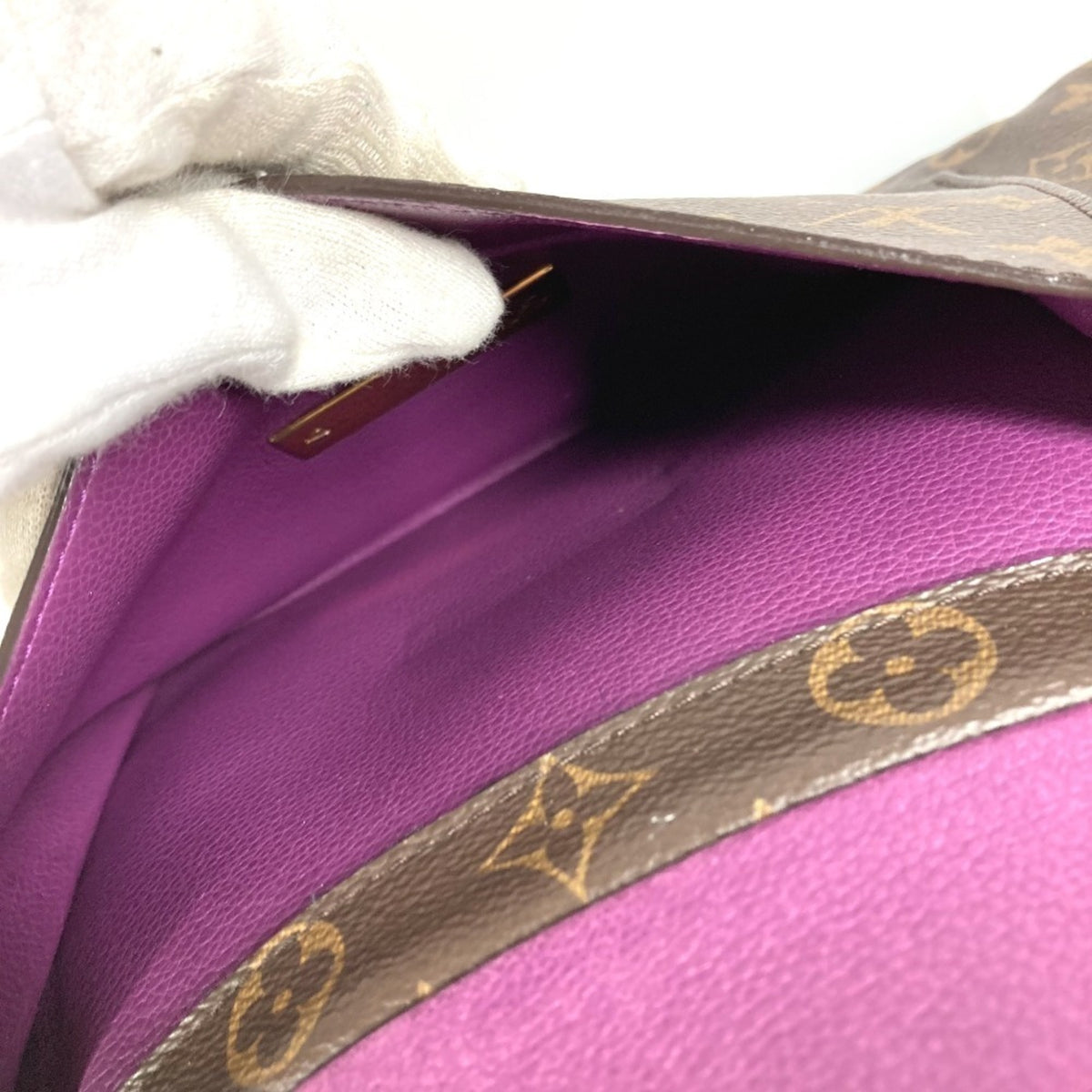 Louis Vuitton Aurore Brown Monogram Purple Monogram Olympe Canvas Shoulder Bag Tote Bag (Pre-Owned)