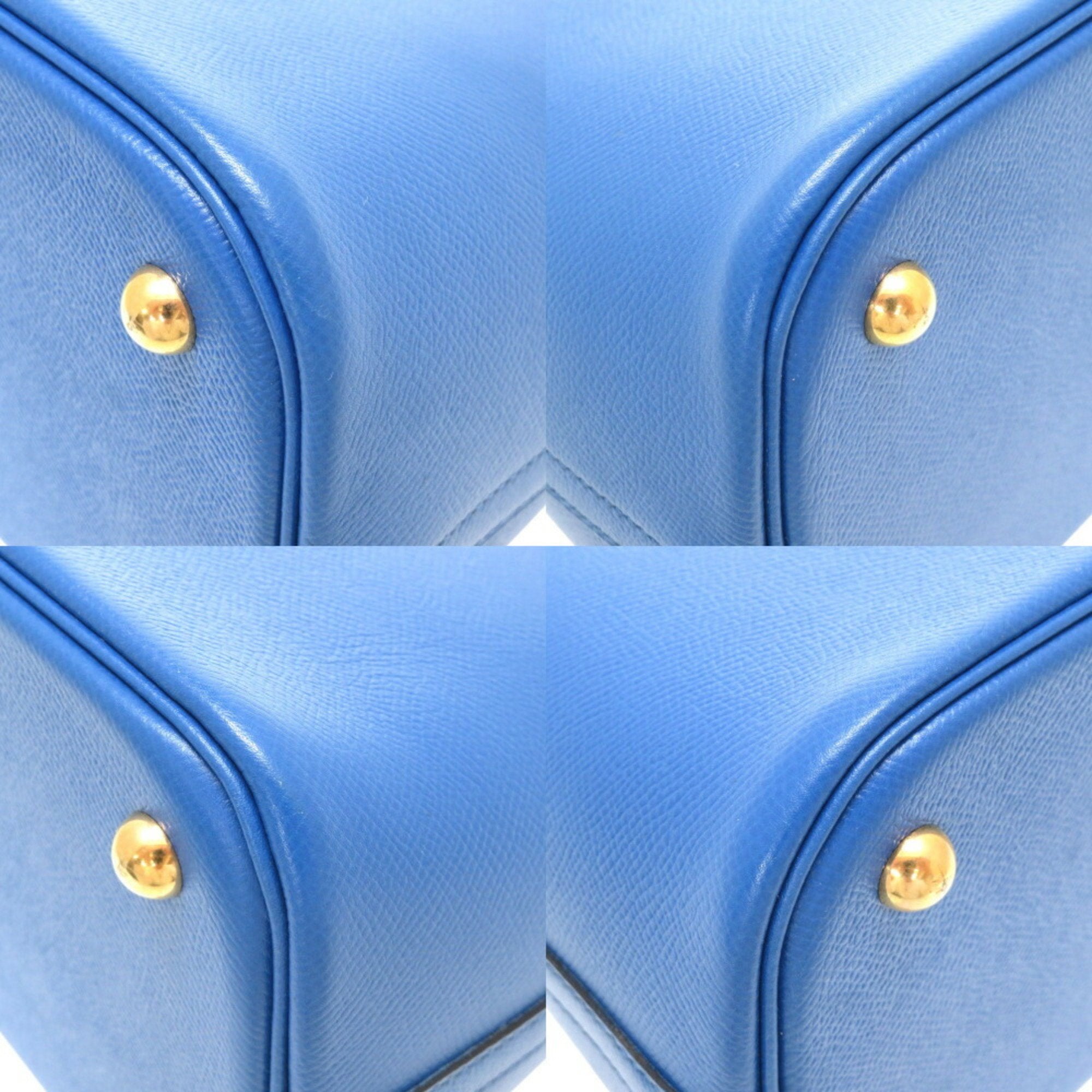 Hermes Bolide Blue Courchevel Leather Handbag (Pre-Owned)