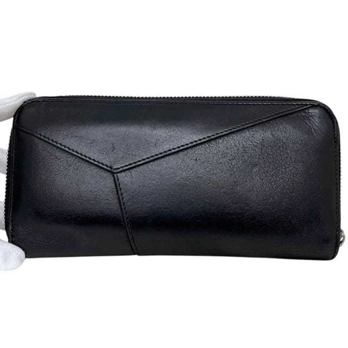 Loewe Black Leather Long Wallet (Bi-Fold) (Pre-Owned)