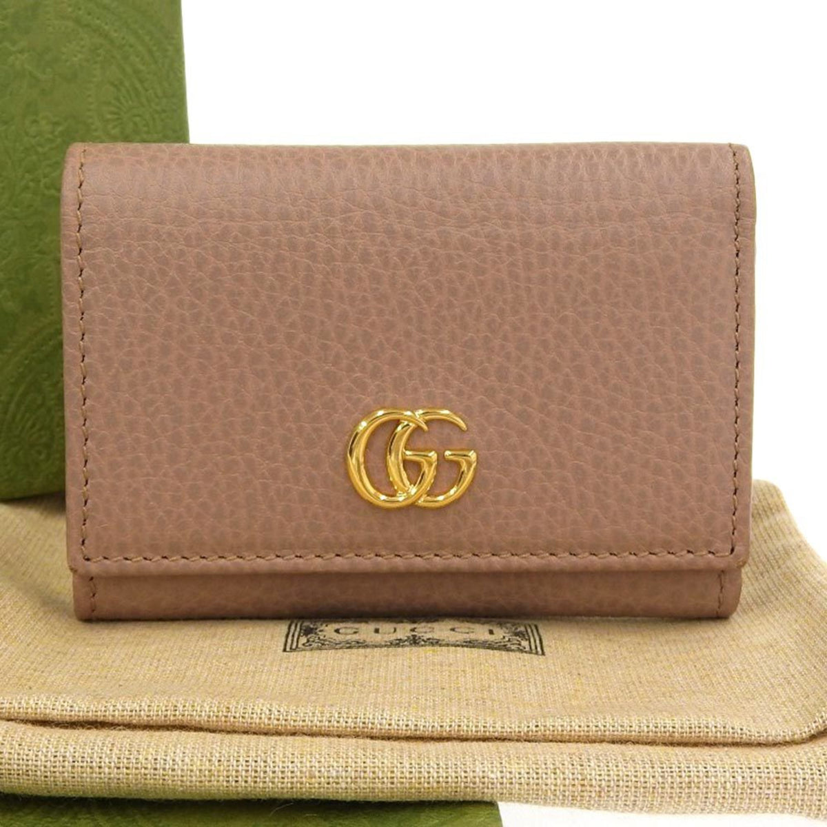 Gucci Beige Leather Coin Purse/Coin Case (Pre-Owned)