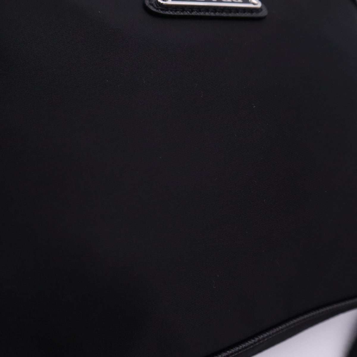 Prada Saffiano Black Nylon Shoulder Bag (Pre-Owned)