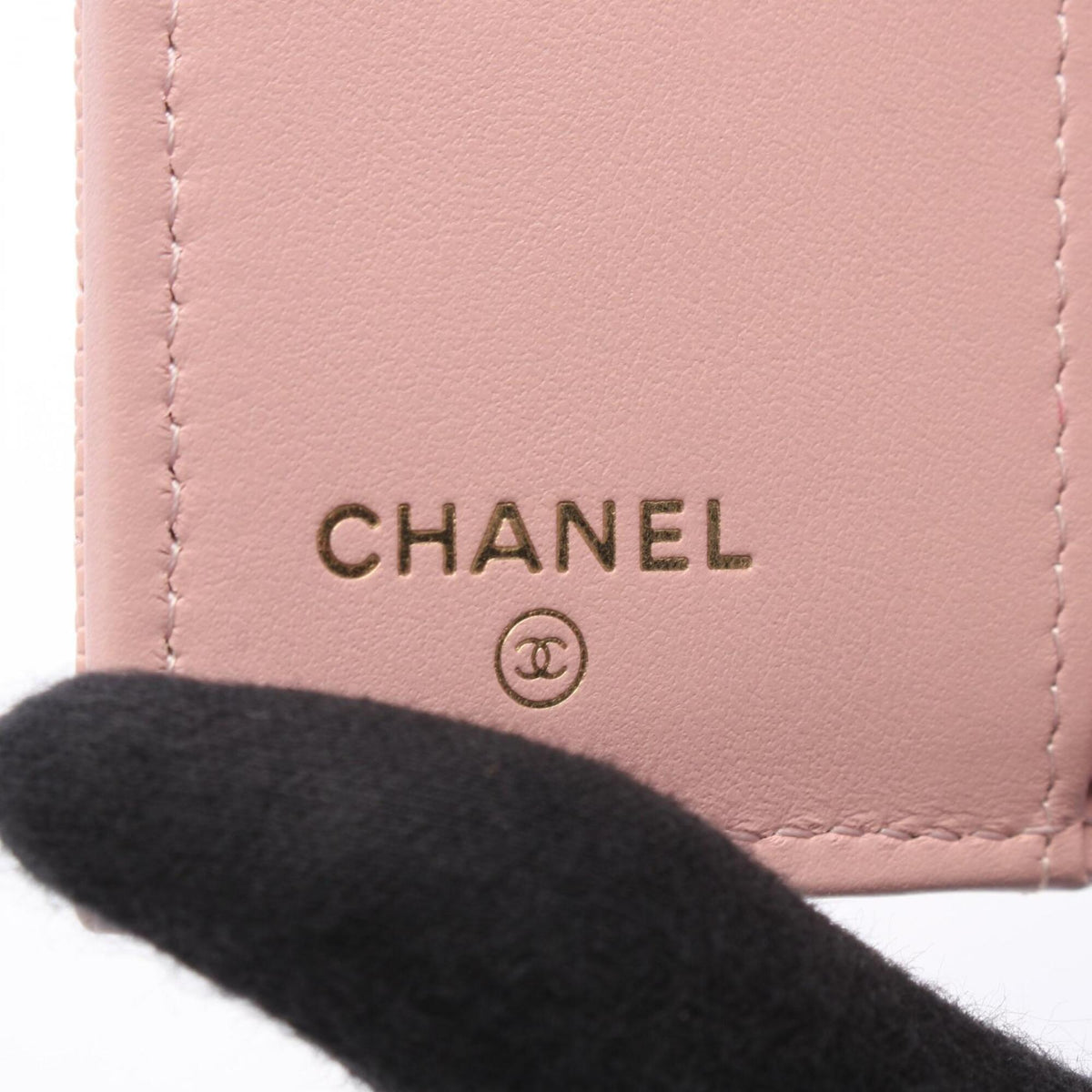 Chanel Pink Grained Calfskin Wallet (Tri-Fold) (Pre-Owned)