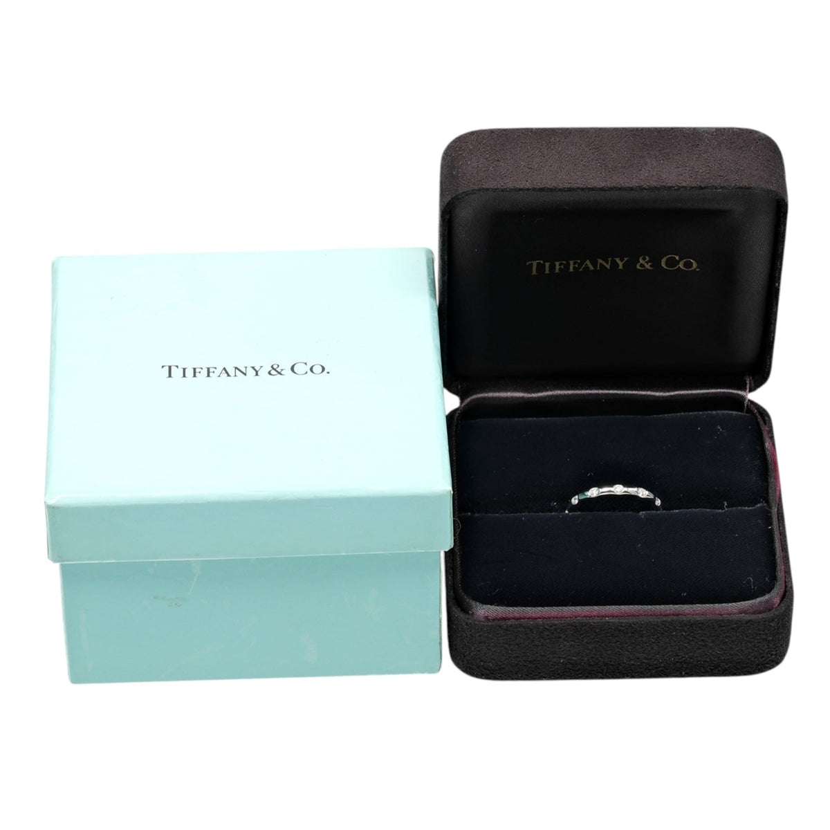 Tiffany Silver Platinum 950 Band Ring (Pre-Owned)