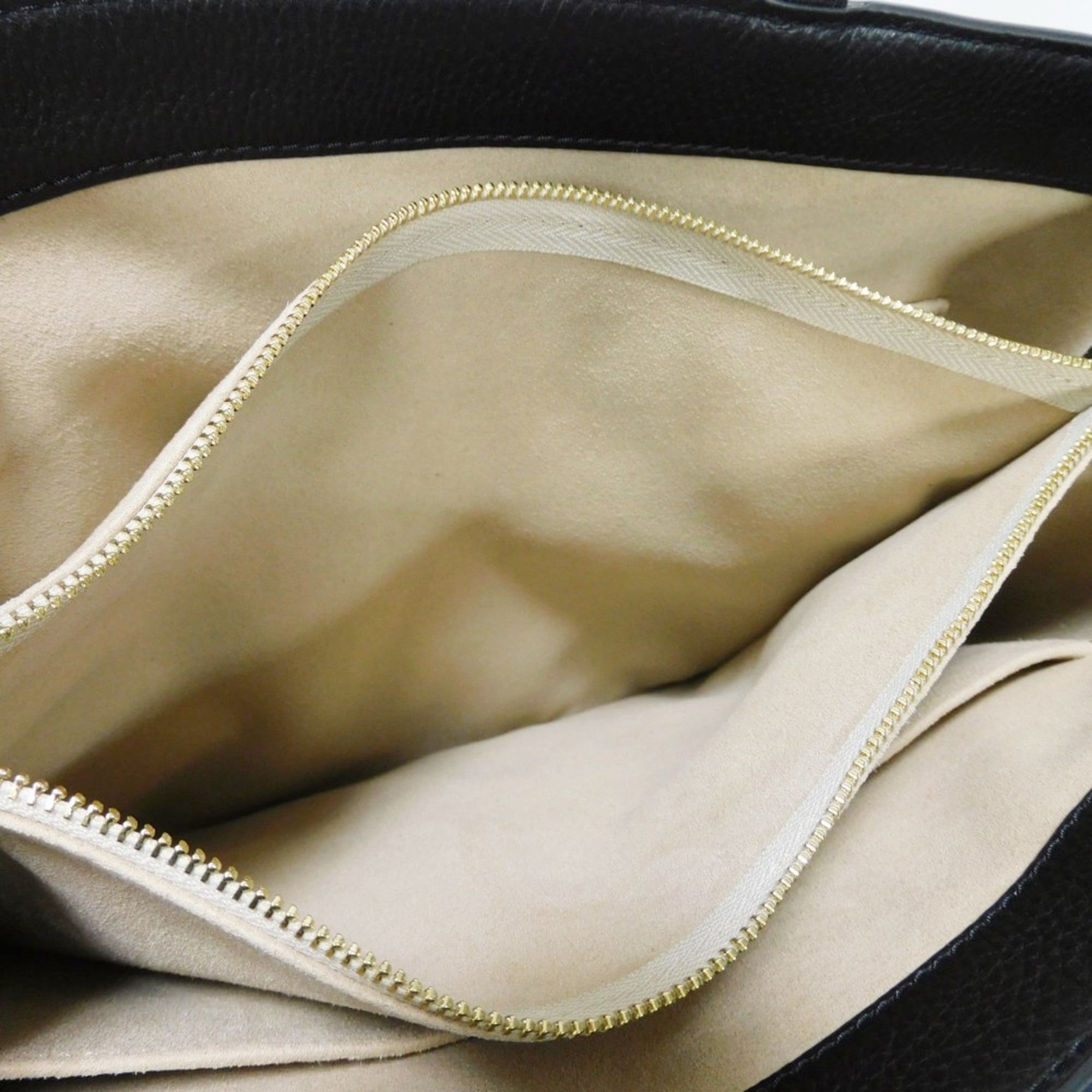 Tory Burch Black Leather Shoulder Bag Tote Bag (Pre-Owned)