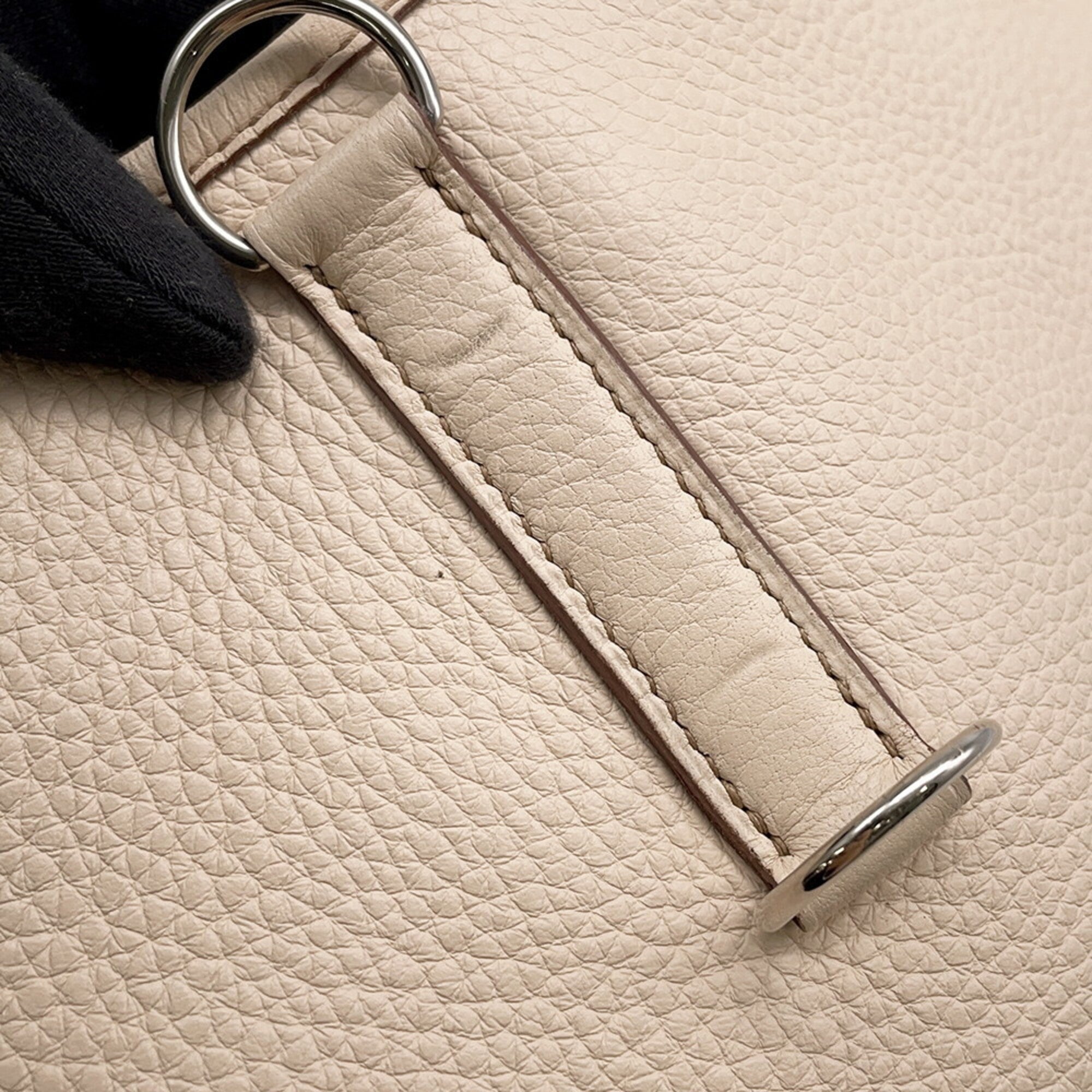 Hermes Ivory Ivory Handbag Shoulder Bag (Pre-Owned)