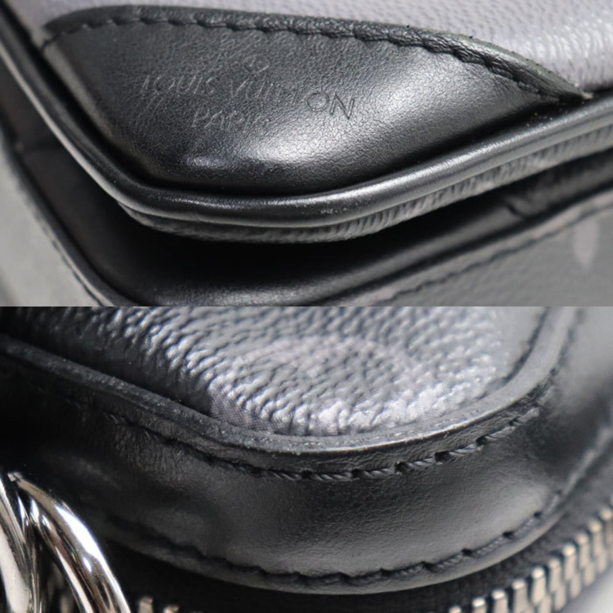 Louis Vuitton Gray Monogram Eclipse Pouch Shoulder Bag (Pre-Owned)