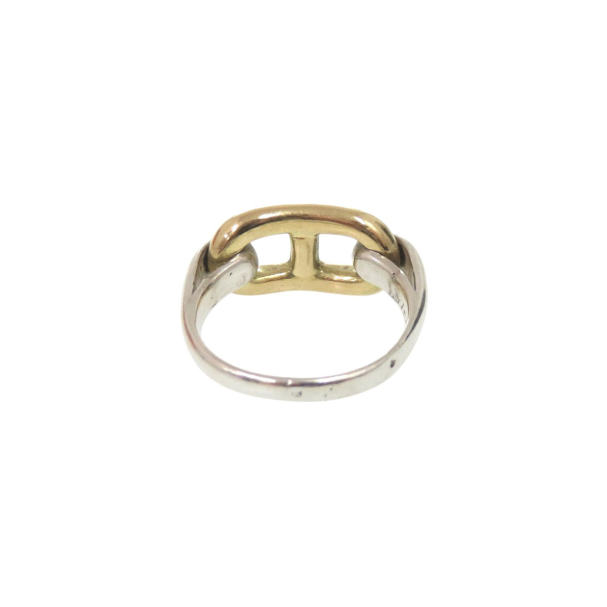 Hermes Gold Silver Gold (18K) Silver 925 Band Ring (Pre-Owned)