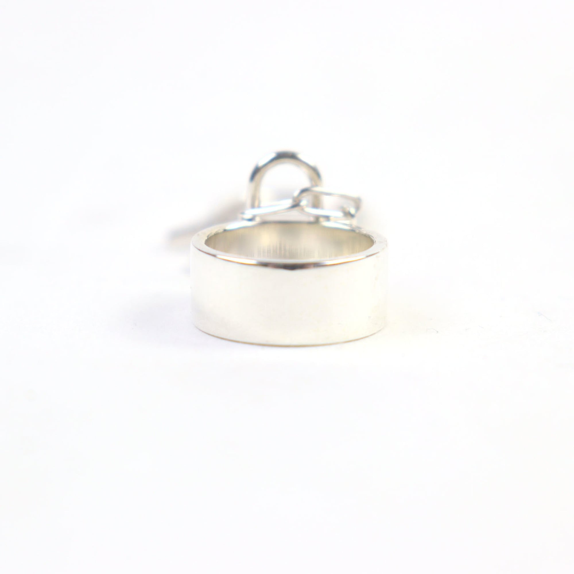 Hermes Silver Silver 925 Band Ring (Pre-Owned)