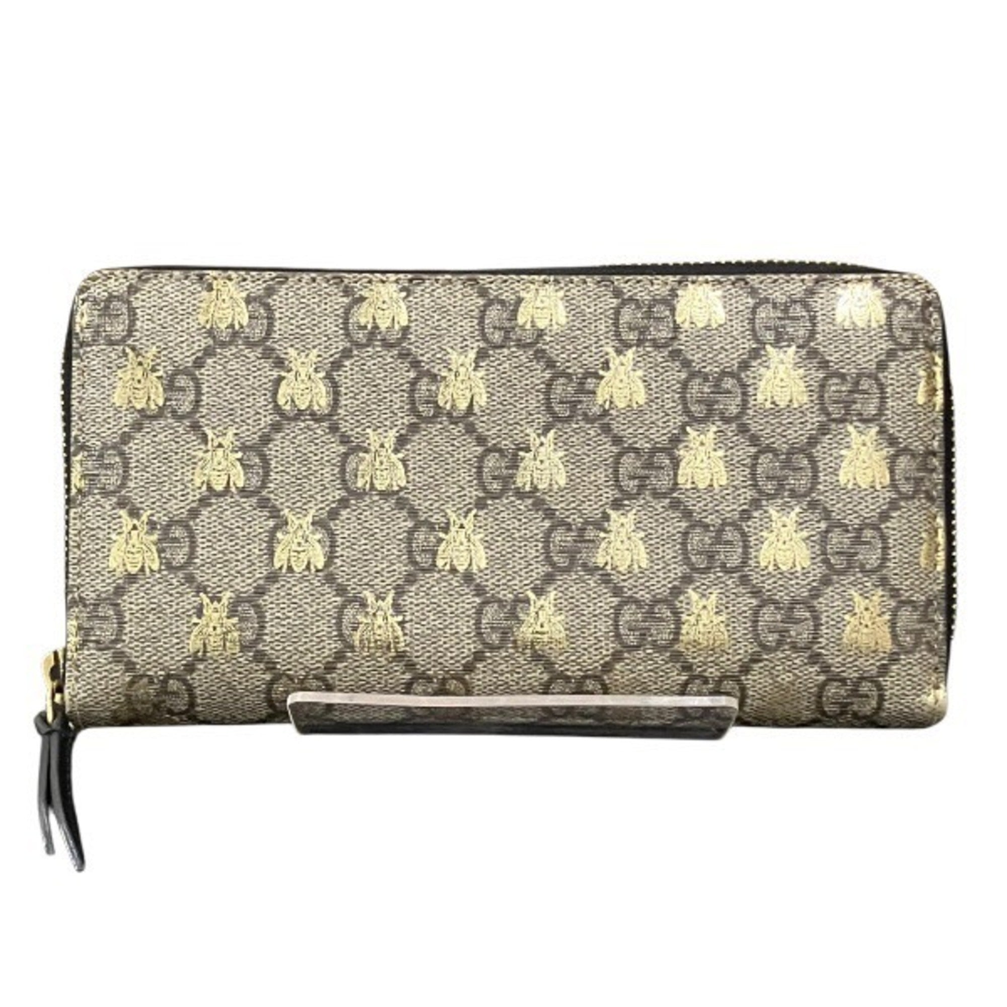Gucci Beige Gg Supreme Long Wallet (Bi-Fold) (Pre-Owned)