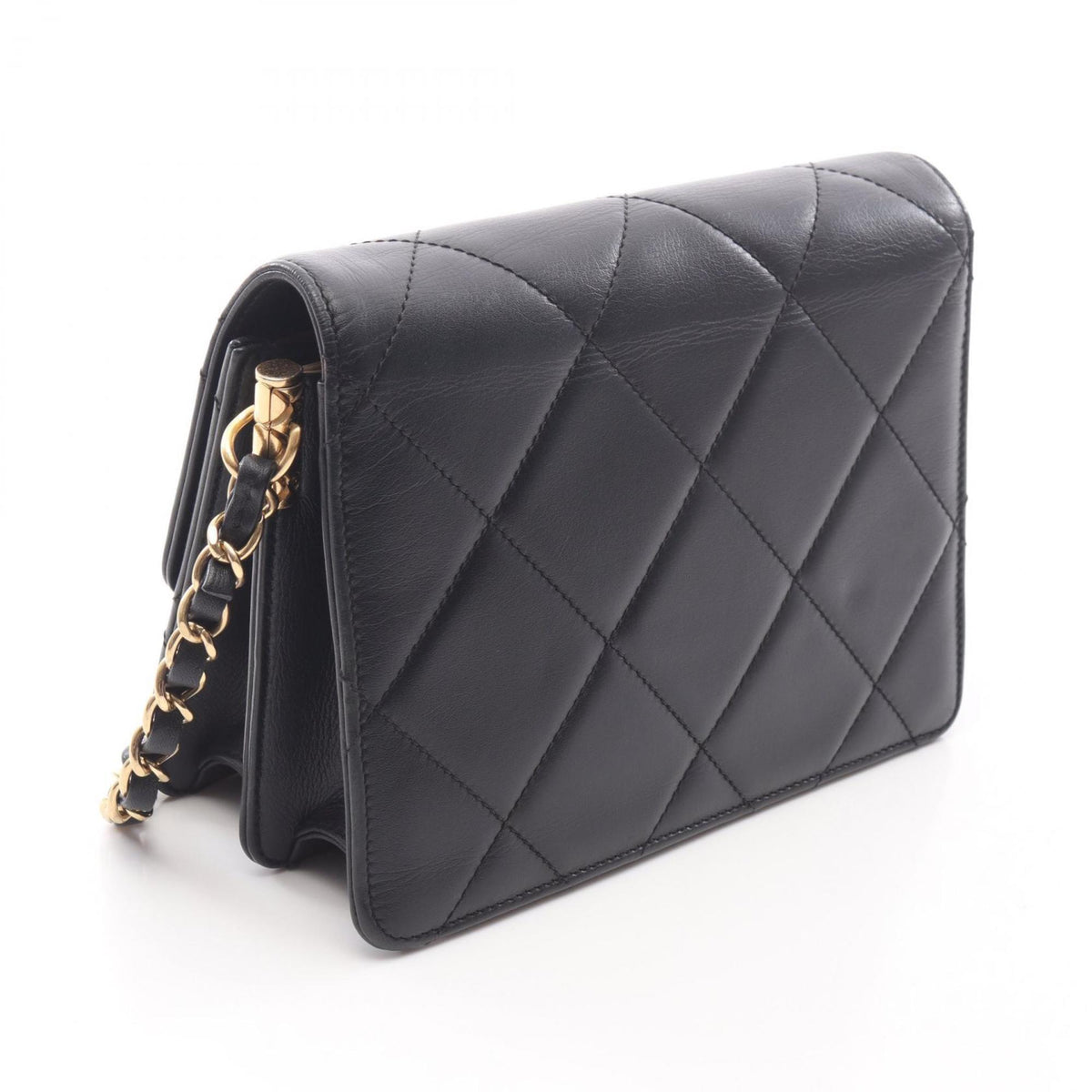 Chanel Black Leather Shoulder Bag (Pre-Owned)