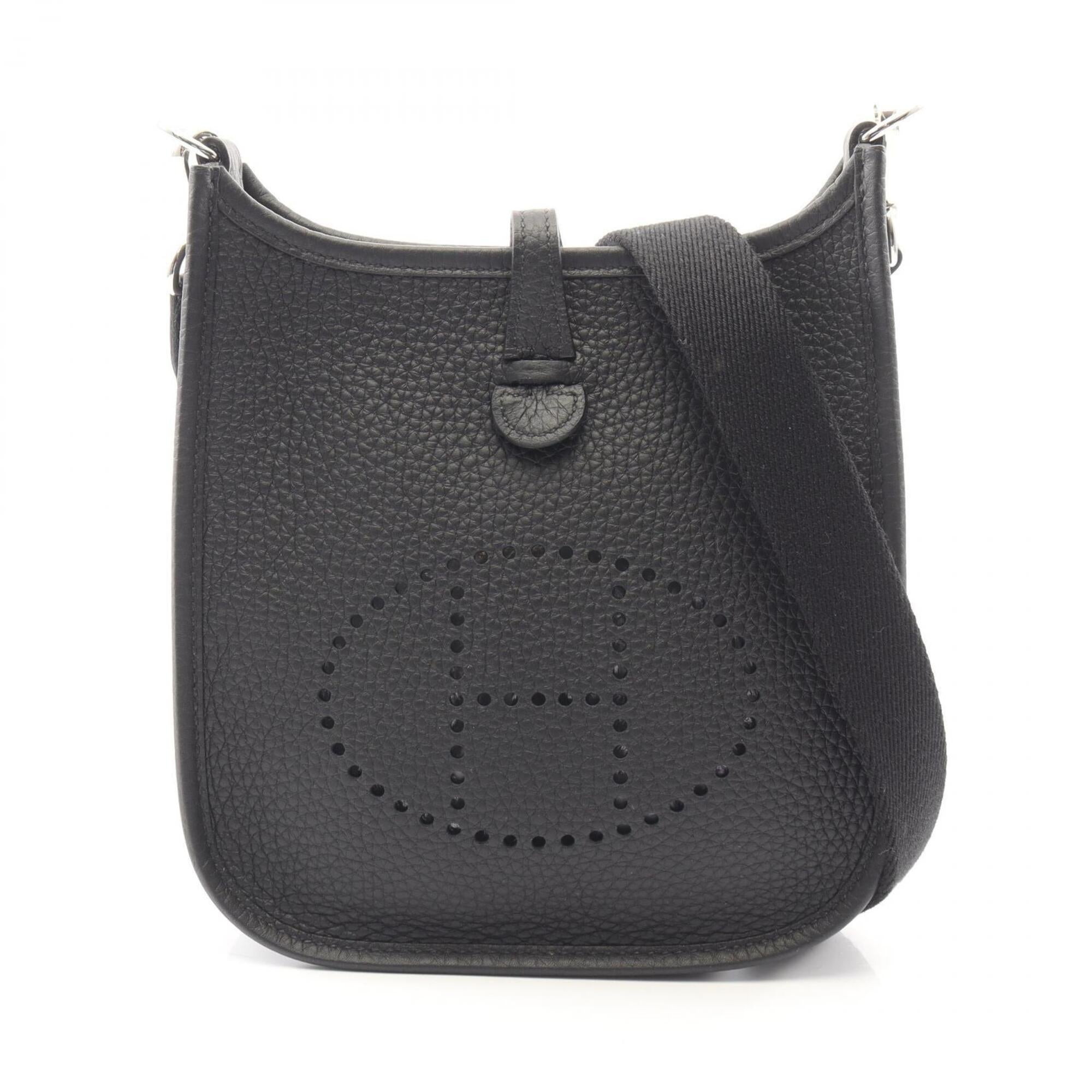 Hermes Black Taurillon Clemence Leather Shoulder Bag (Pre-Owned)