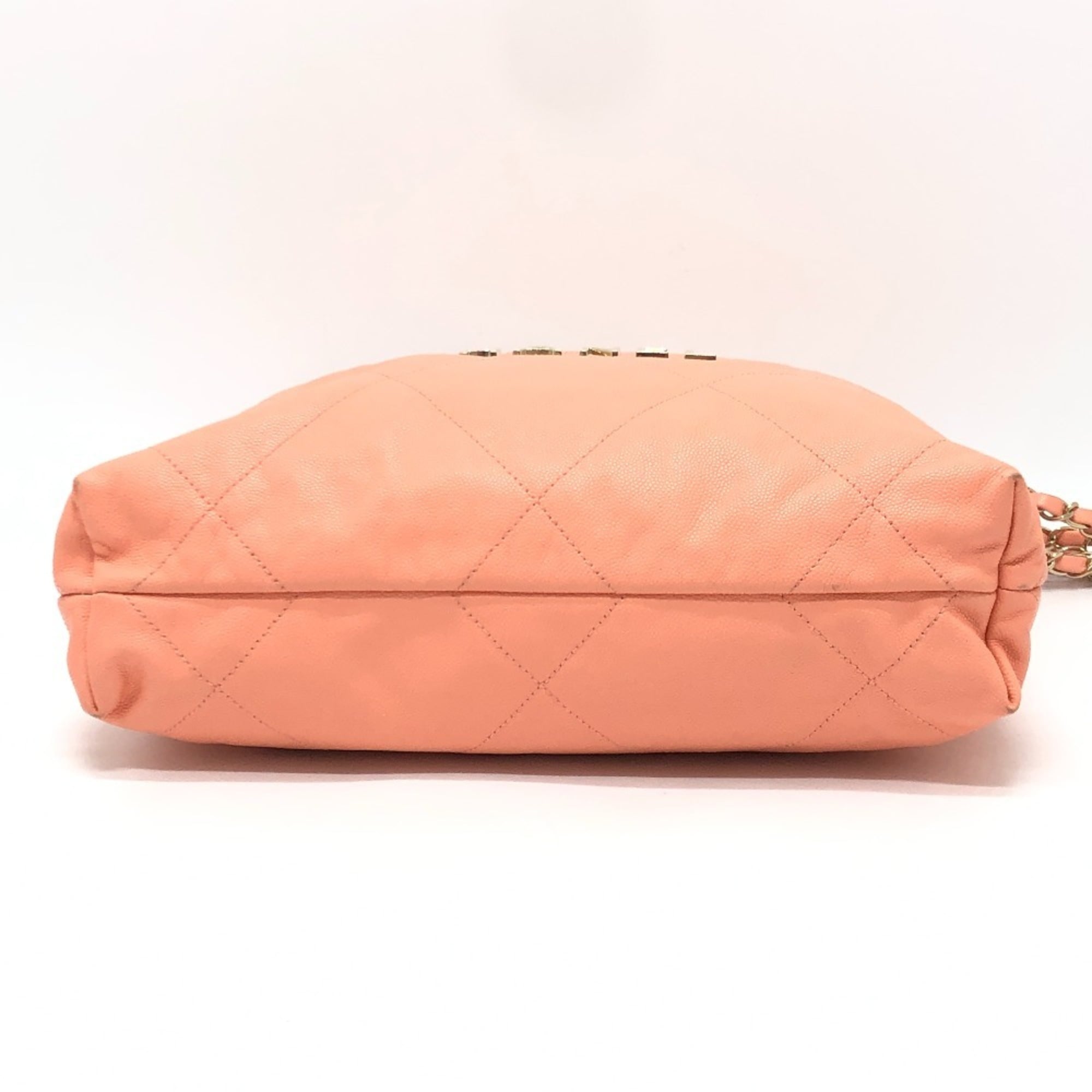 Chanel Matelasse Coral Pink Grained Calfskin Handbag Shoulder Bag (Pre-Owned)