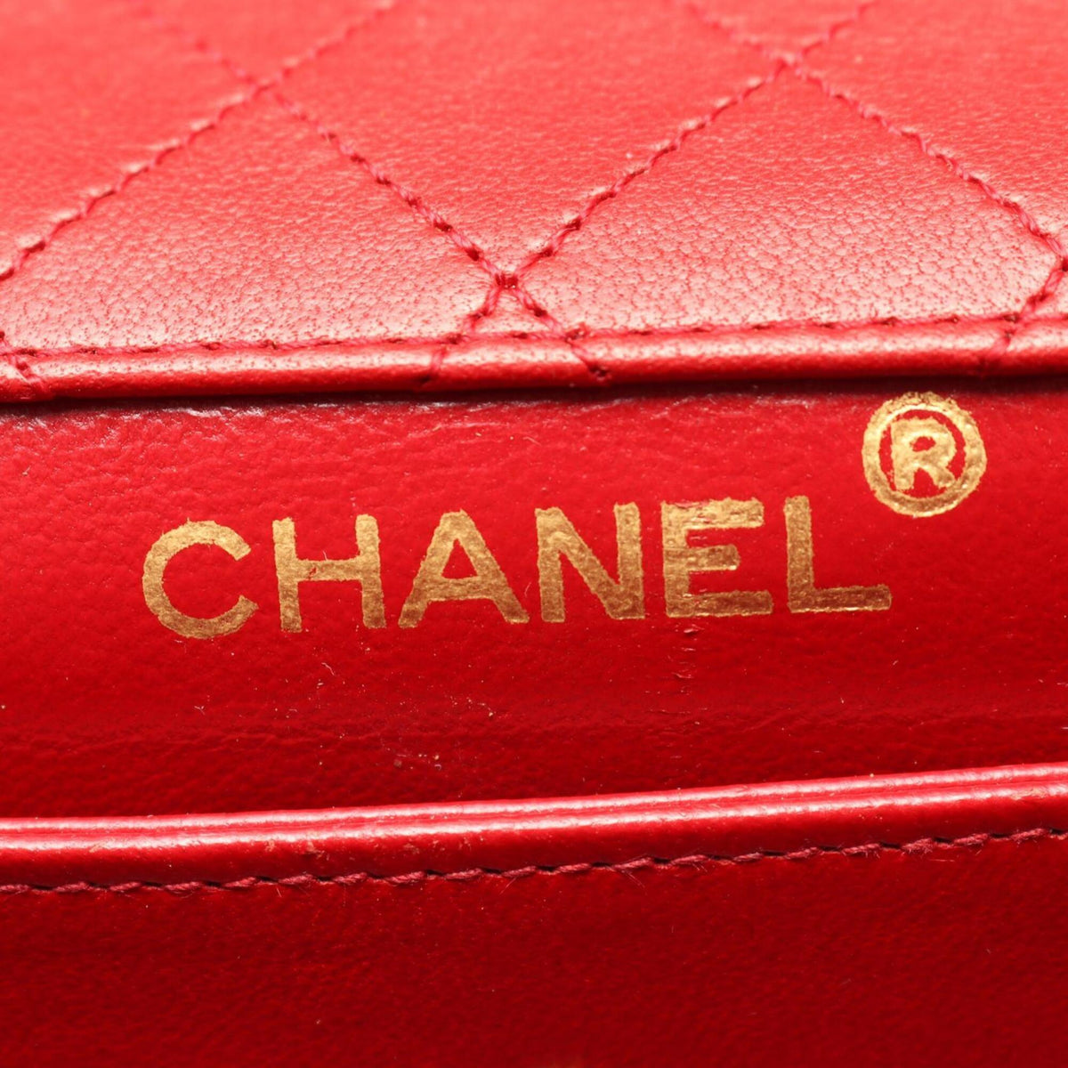 Chanel 2.55 Navy Red Color Leather Handbag Shoulder Bag (Pre-Owned)