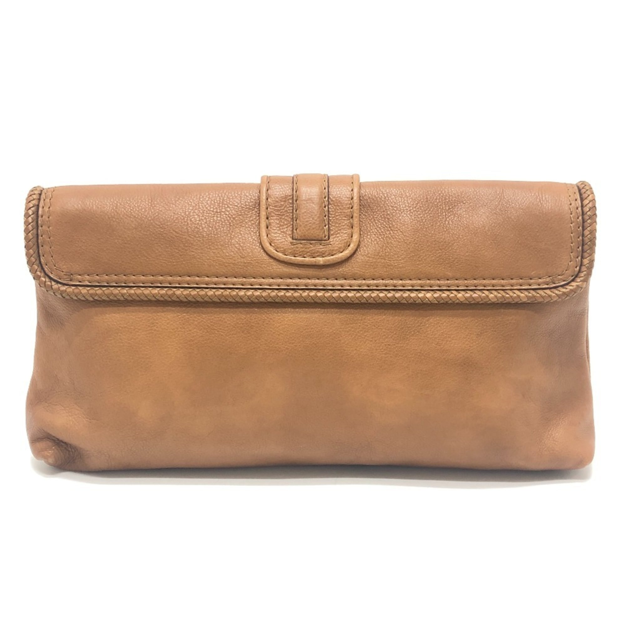 Gucci Brown Leather Clutch Bag (Pre-Owned)