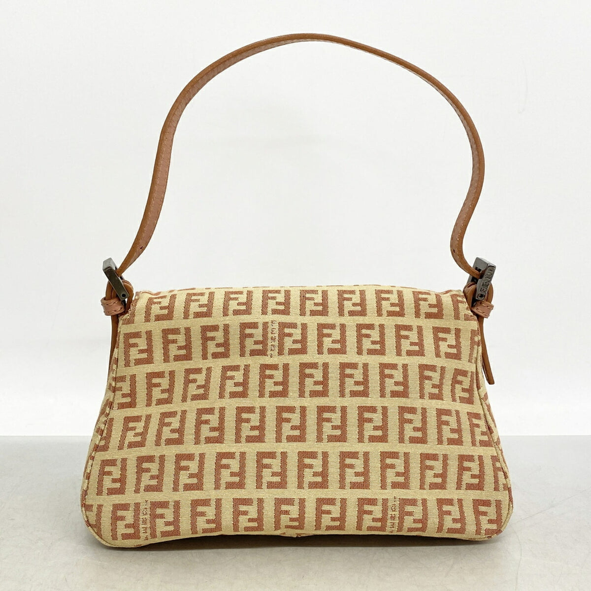 Fendi Beige Pink Nylon Canvas Handbag (Pre-Owned)