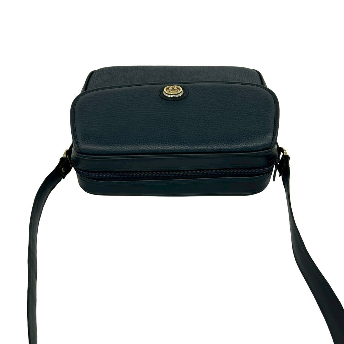 Gucci Navy Leather Pochette Shoulder Bag (Pre-Owned)
