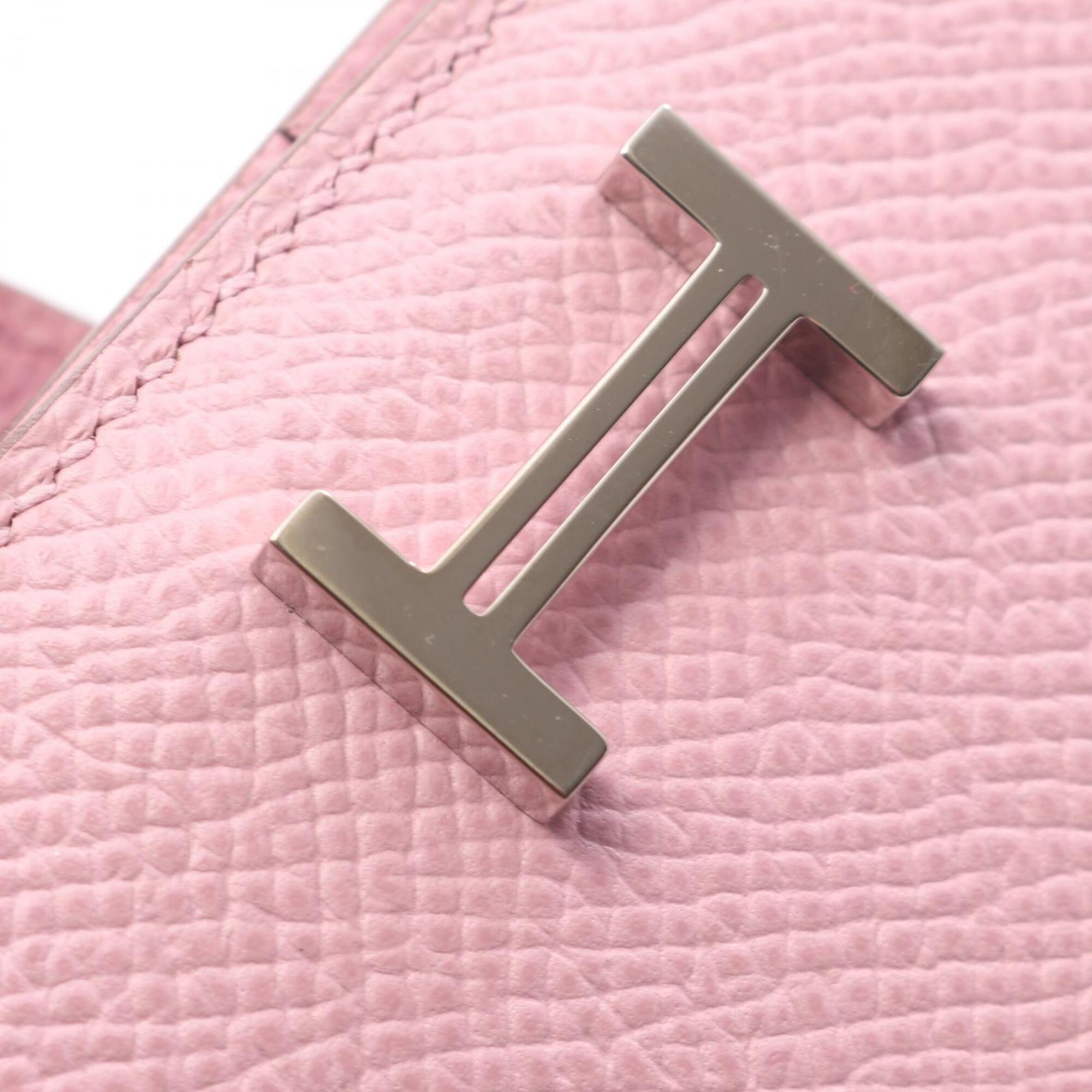 Hermes Pink Epsom Leather Long Wallet (Bi-Fold) (Pre-Owned)