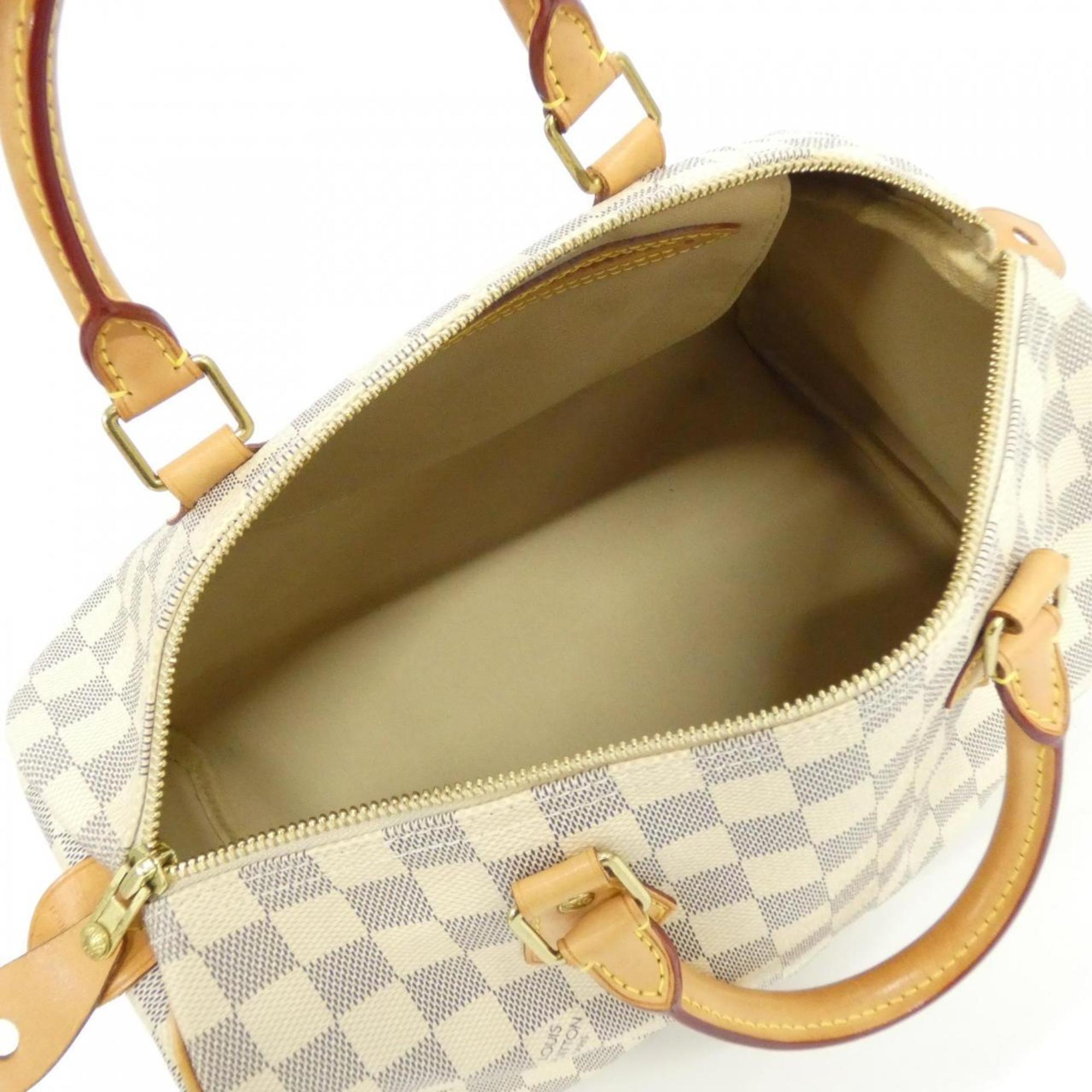 Louis Vuitton Azur White Coated Canvas Boston Bag (Pre-Owned)