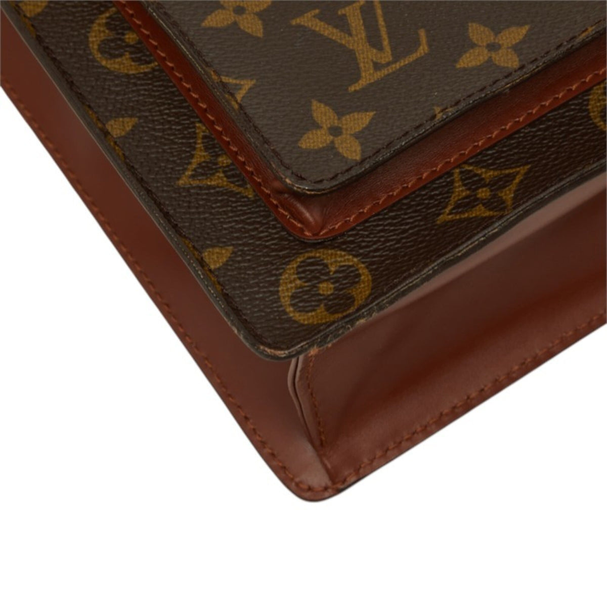 Louis Vuitton Monogram Brown Pvc Leather Handbag Shoulder Bag (Pre-Owned)