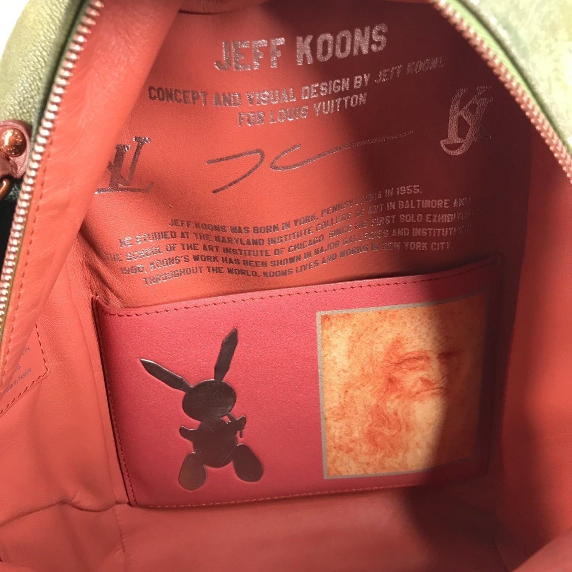 Louis Vuitton Khaki Pink Leather Backpack (Pre-Owned)